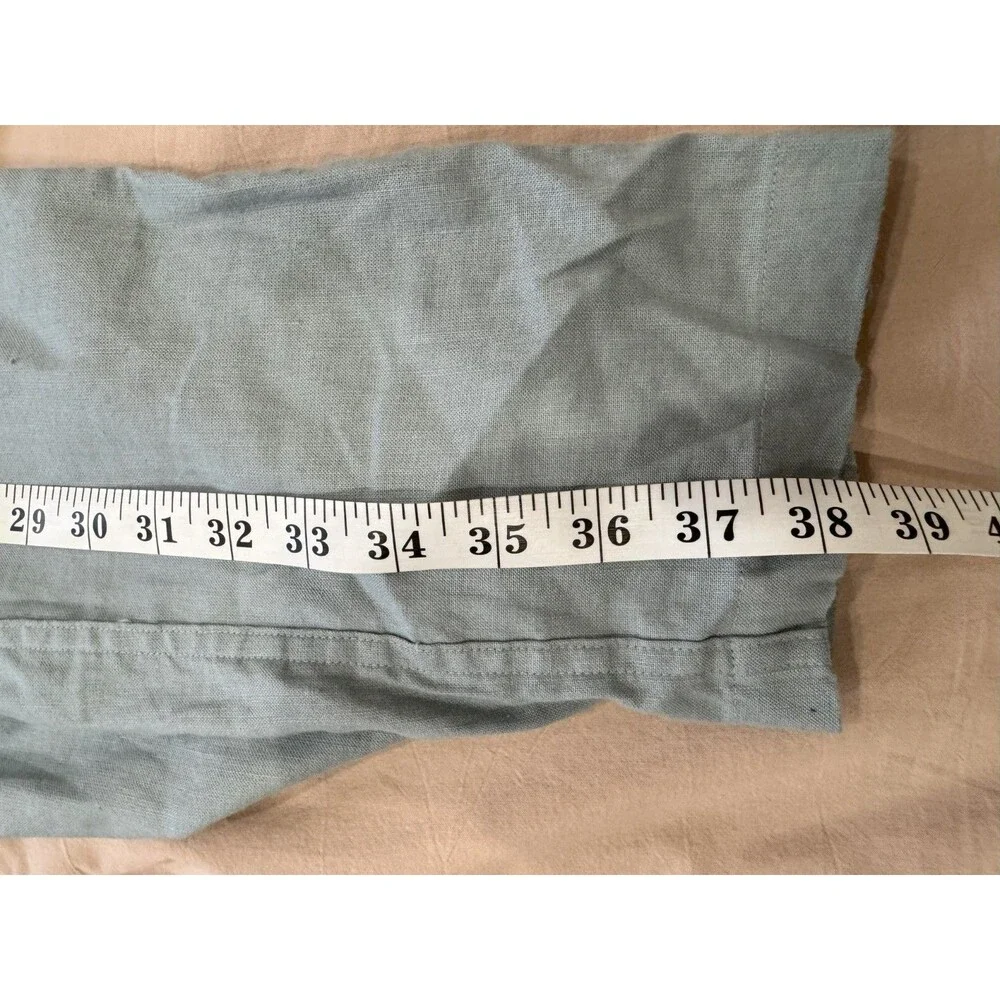 Dandy Del Mar Mens XS Green Brisa Cuban Short Sleeve + Pants Linen Embroidered - Picture 15 of 16